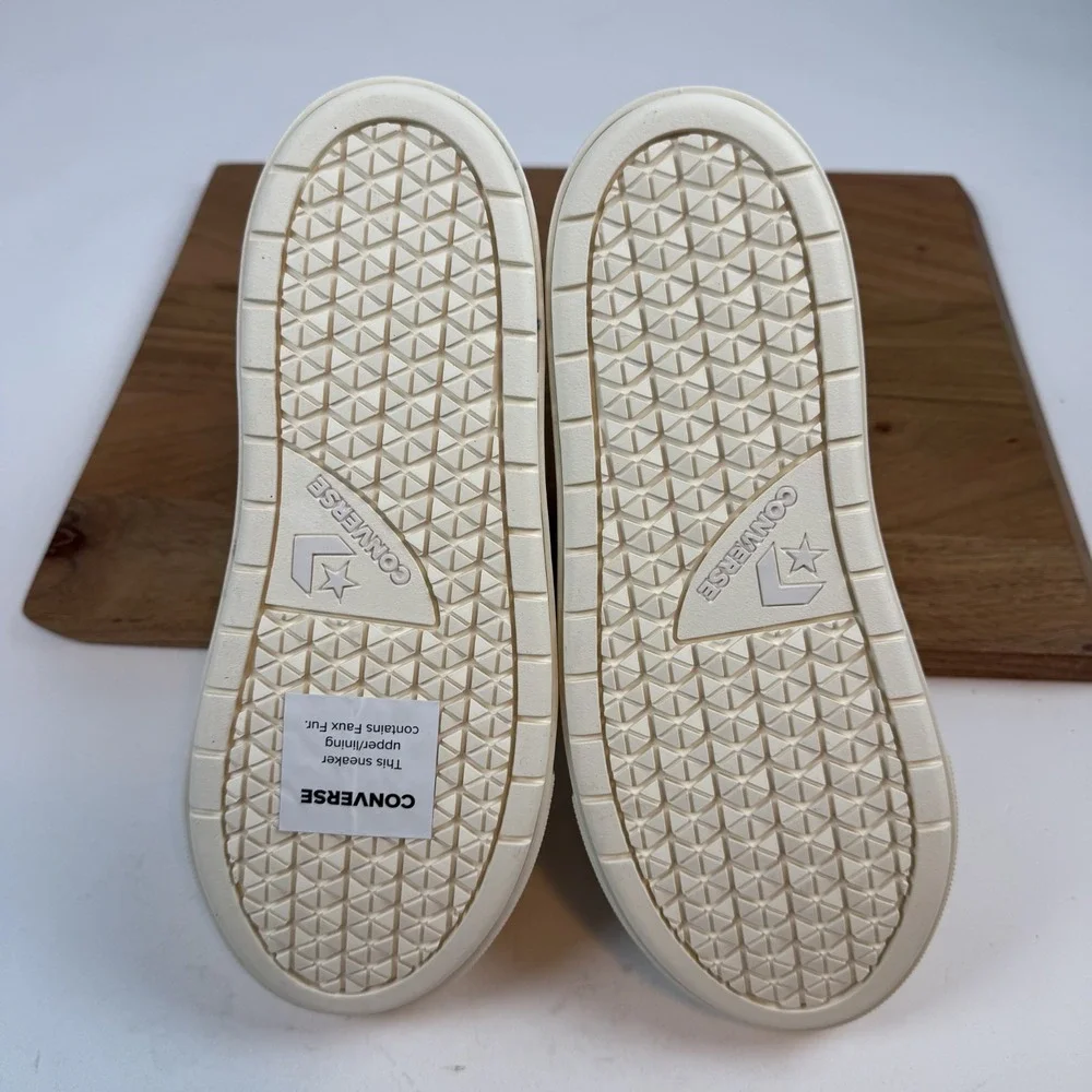 New Womens Converse CTAS Elements Ivory Nylon Platform Mid Snow‎ Boots Size 9 M